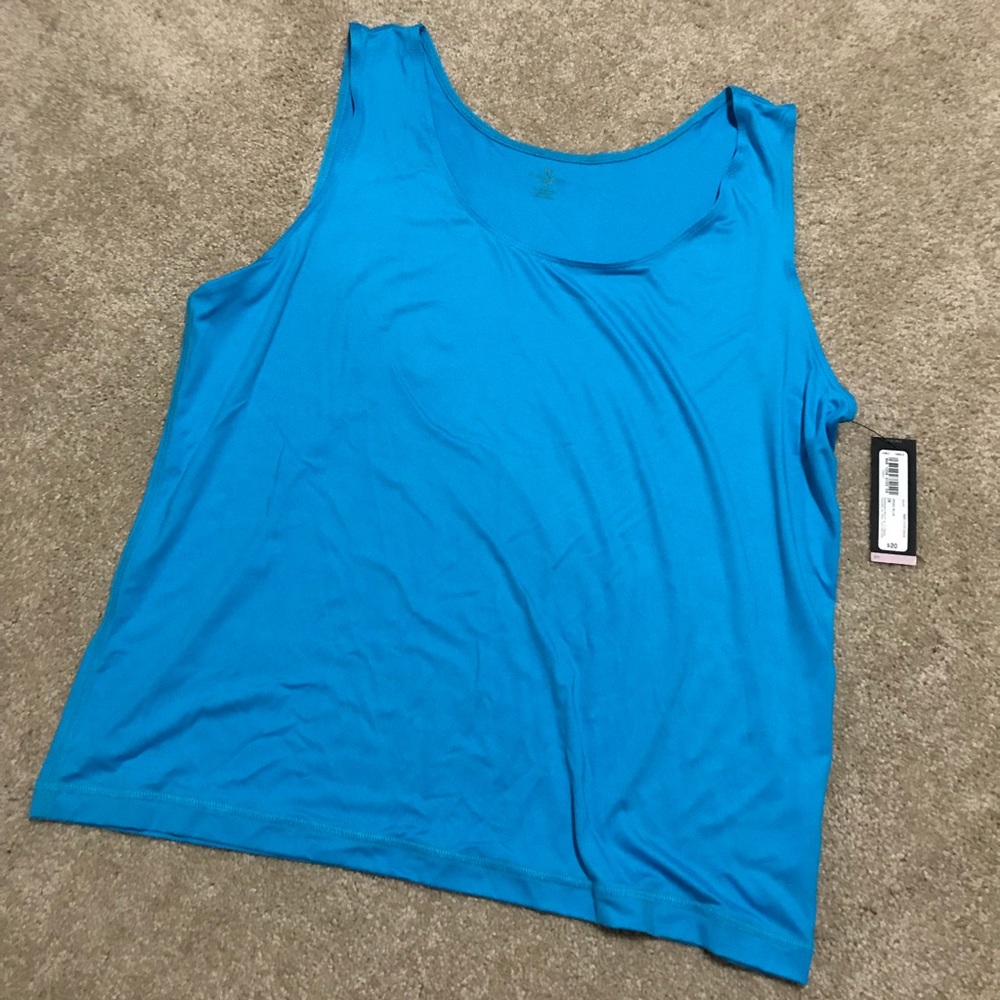 Blue Plus Size Tank Top